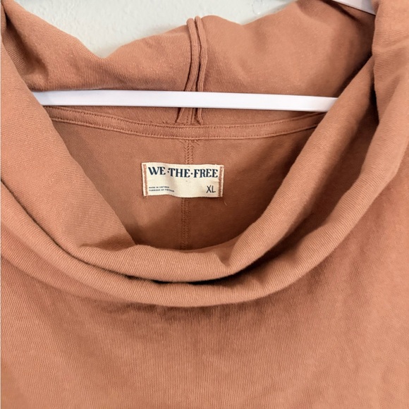 Free People Rust-Brown Cowl Neck Long Sleeve Top - Picture 2 of 3
